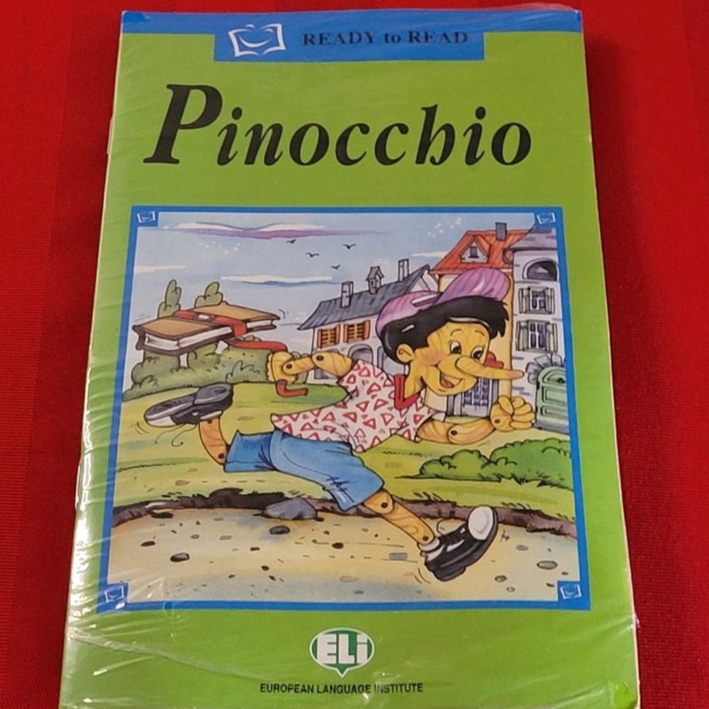 1997 READY TO READ, PINOCCHIO STORY BOOK WITH CASSETTE, STILL SEALED!!!